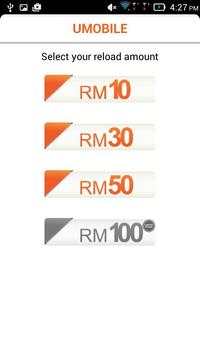 U Mobile Top-up screenshot 1