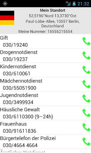 Mobile emergency call screenshot 2