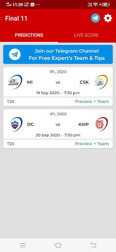 Final11 - Expert Fantasy Team Prediciton & Tips screenshot 1