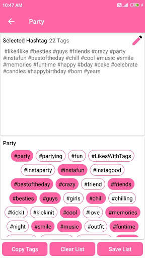 Hashtags for Likes, Followers 2021 screenshot 3