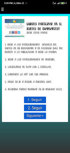 Free Fire Diamantes Gratis screenshot 2