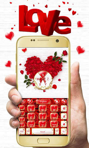 I Love You GO Keyboard Theme screenshot 4
