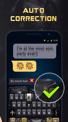 Dark Knight Keyboard Theme 5 تصوير الشاشة
