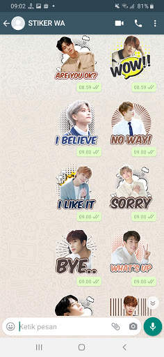 Chat Sticker WA Astro Kpop Boy Band WAStickerApps screenshot 3