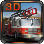Пожарная машина 3D парковка иконка