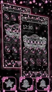 Sparkling Pink crown Theme screenshot 3