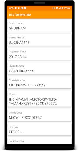 RTO Vehicle Registration Info (RTO Parivahan) screenshot 2