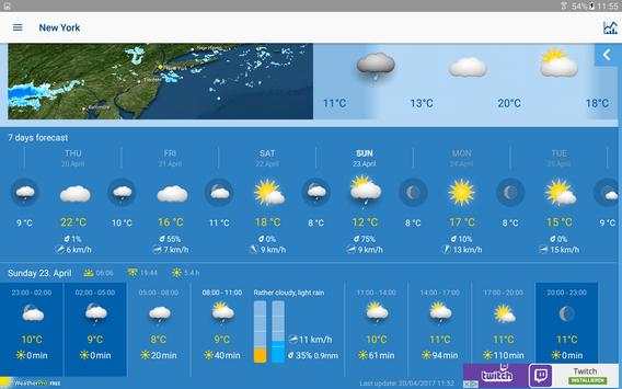 WeatherPro Free स्क्रीनशॉट 7