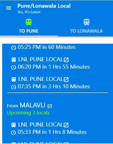 PUNE LONWALA LOCAL - 2018 screenshot 1