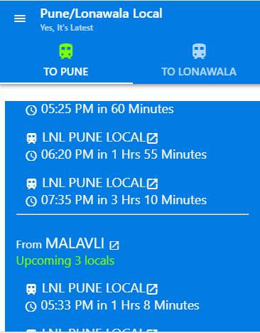 PUNE LONWALA LOCAL - 2018 screenshot 1