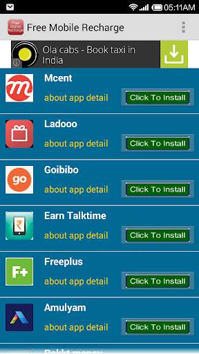 Free Mobile Recharge screenshot 1