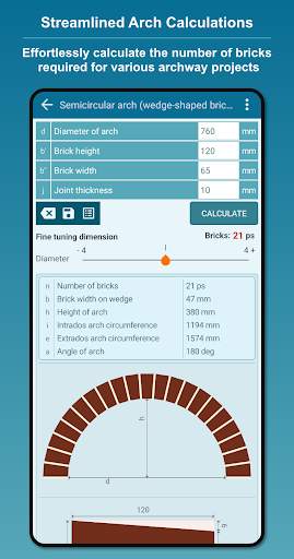 Brick Arch Calculator screenshot 2