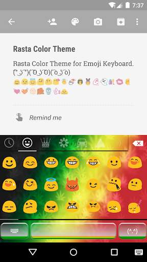 Rasta Color Emoji Keyboard screenshot 2