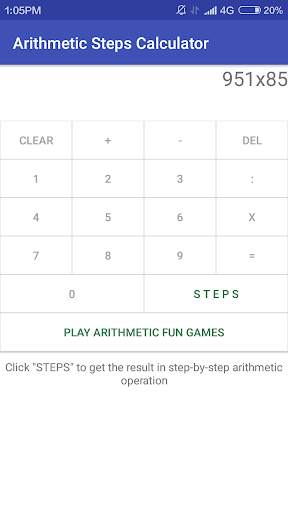 Arithmetic Steps Calculator (Free) screenshot 1