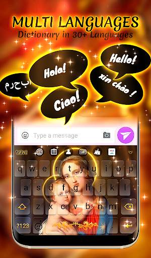 Holy Mary Animated Keyboard   Live Wallpaper screenshot 3