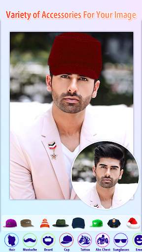 Men Photo Editor - HairStyles,Moustache,Sunglasses screenshot 5