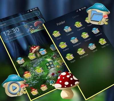 Green Forest Mushroom Theme screenshot 3