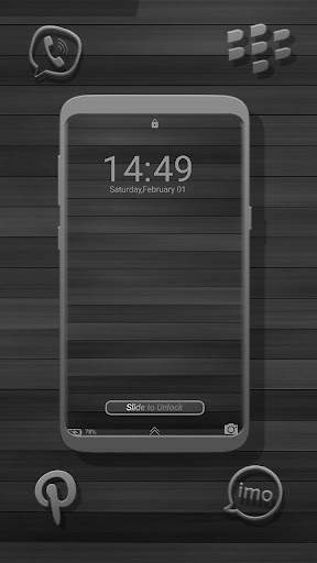 Wooden Graphite Launcher Theme screenshot 4