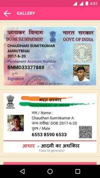 Fake aadhar Card ID  Generator screenshot 3