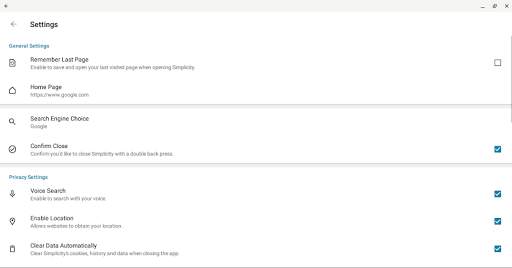 Simplicity Browser: Fast & Secure 9 تصوير الشاشة