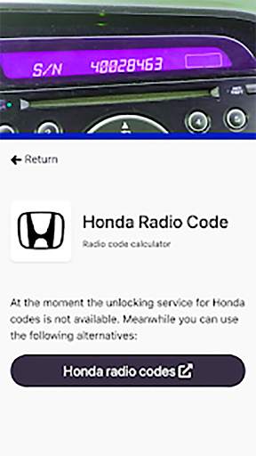Radio Code ALL Generator - Ford VW Renault Honda screenshot 4