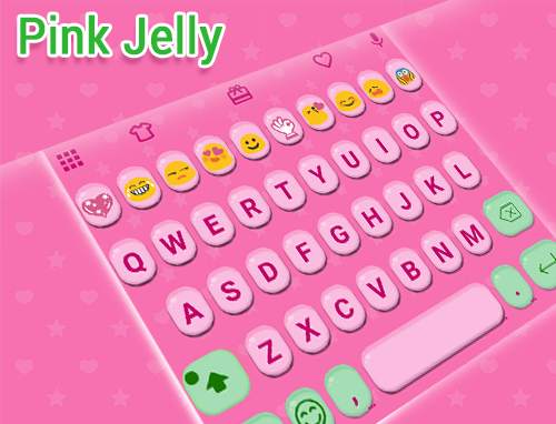 Pink Jelly Emoji Keyboard Skin screenshot 7