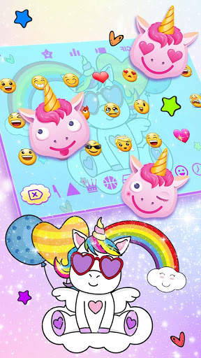 Lovely Unicorn Keyboard screenshot 2