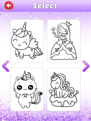 Colouring Games - Glitter Colouring Art screenshot 2