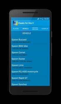 Cheats for Gta 5 screenshot 3