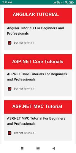 DOT NET TUTORIALS скриншот 1