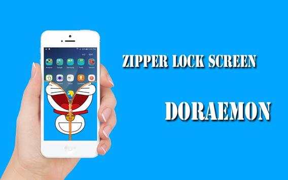 Zipper Lock Screen Doraemon screenshot 3