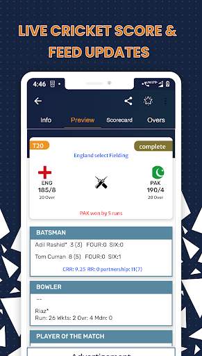 CricScore - Live Cricket score & matches screenshot 8