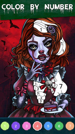 Zombie Coloring - Color by Num screenshot 1