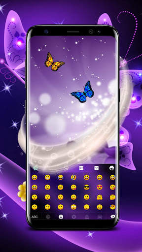 Purple Butterfly Keyboard screenshot 2
