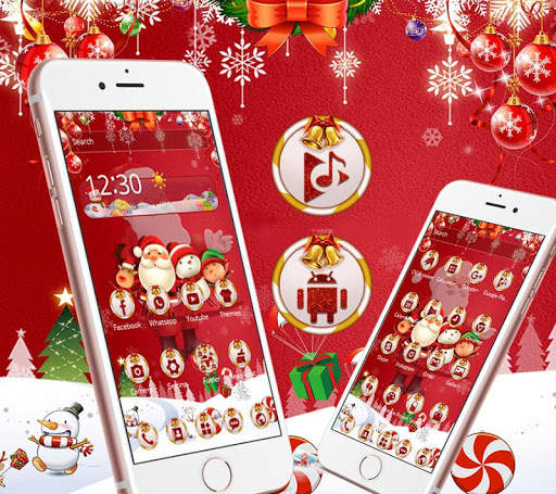 Red santa claus christmas happy theme 2 تصوير الشاشة