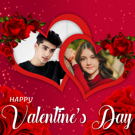 Valentine day love photo frame أيقونة