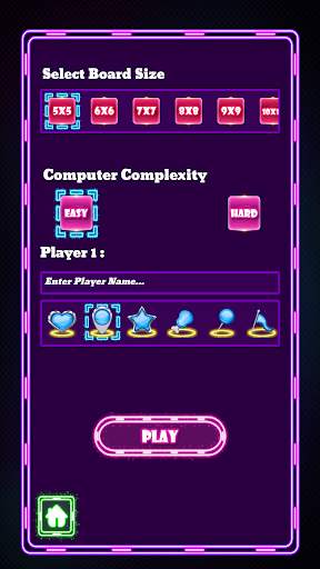 Dots & Boxes Glow: Offline Mul screenshot 2