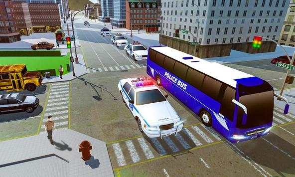 Polisi Bus Driving Sim 2018 - Tawanan Transporter screenshot 5