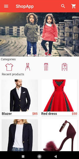Shopping App Example screenshot 1