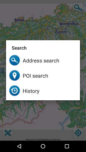 Map of Switzerland offline screenshot 2