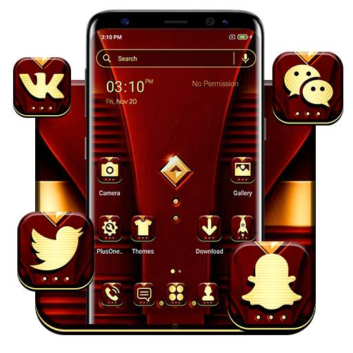 Royal Red Launcher Theme 1.0.0