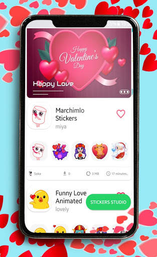 💞WAStickerApp Animated Love Stickers for WhatsApp screenshot 3