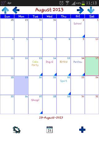 My Calendar screenshot 1