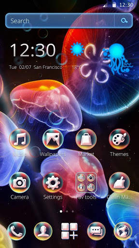 aquatic Jelly Fish Theme screenshot 4