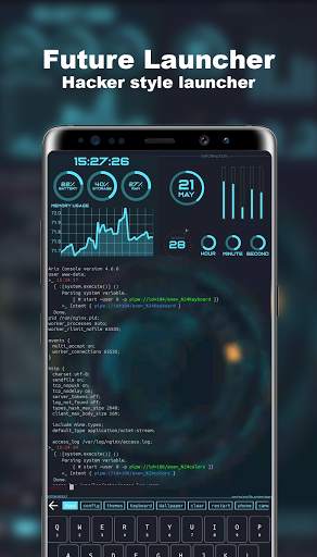 Future Launcher - Aris Hacker Themes screenshot 1
