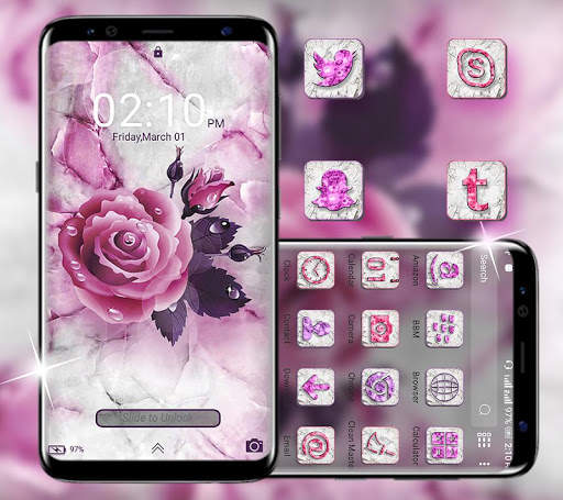 Marble Rose Launcher Theme screenshot 4