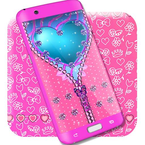 Girly lock screen zipper 6.5