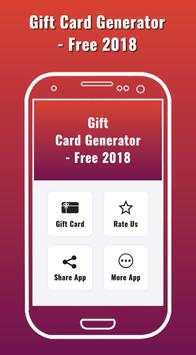 Gift Card Generator - Free 2018 2 تصوير الشاشة