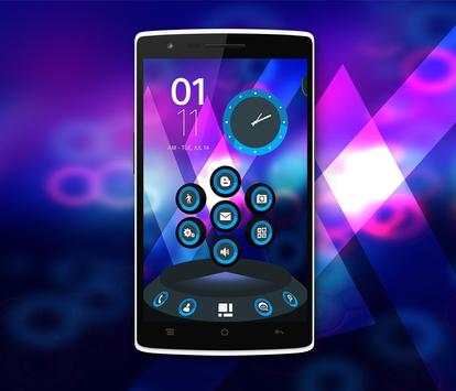 Next Launcher Theme Half Blue screenshot 1
