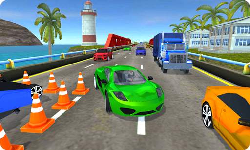 High Speed Traffic Car Driving Road Race Simulator screenshot 4